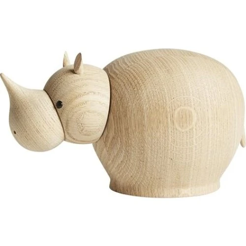 Woud Rina Rhinoceros Medium i egetræ