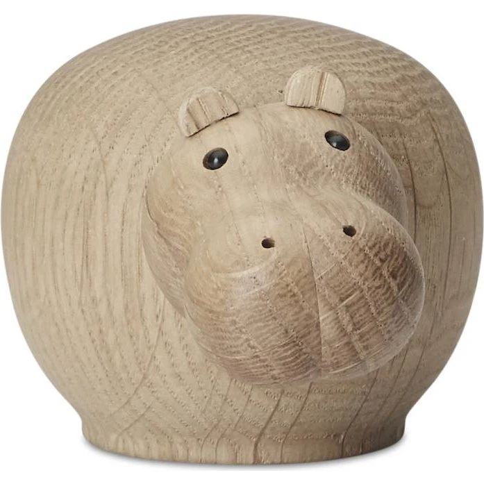WOUD Hibo Hippopotamus træfigur - Lille