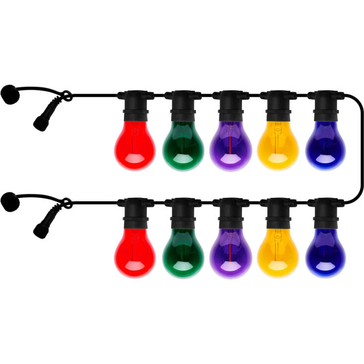 SIRIUS Tobias forlænger LED-lyskæde, multifarvet 4,5 m (10 LED)