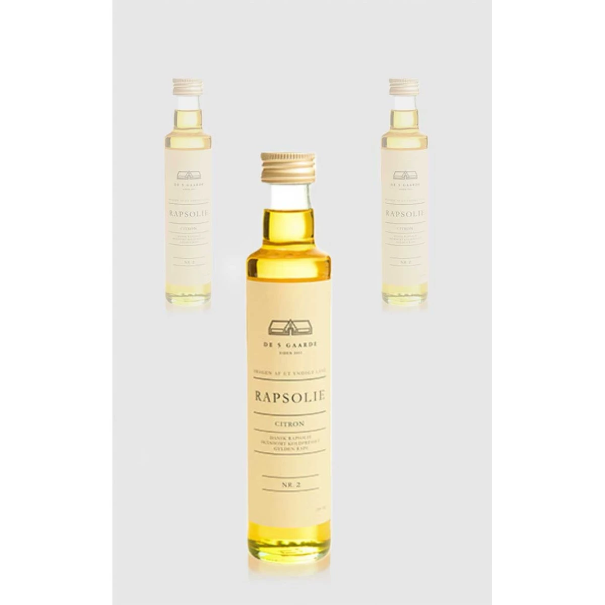De 5 Gaarde Koldpresset Rapsolie med Citron (250 ml)