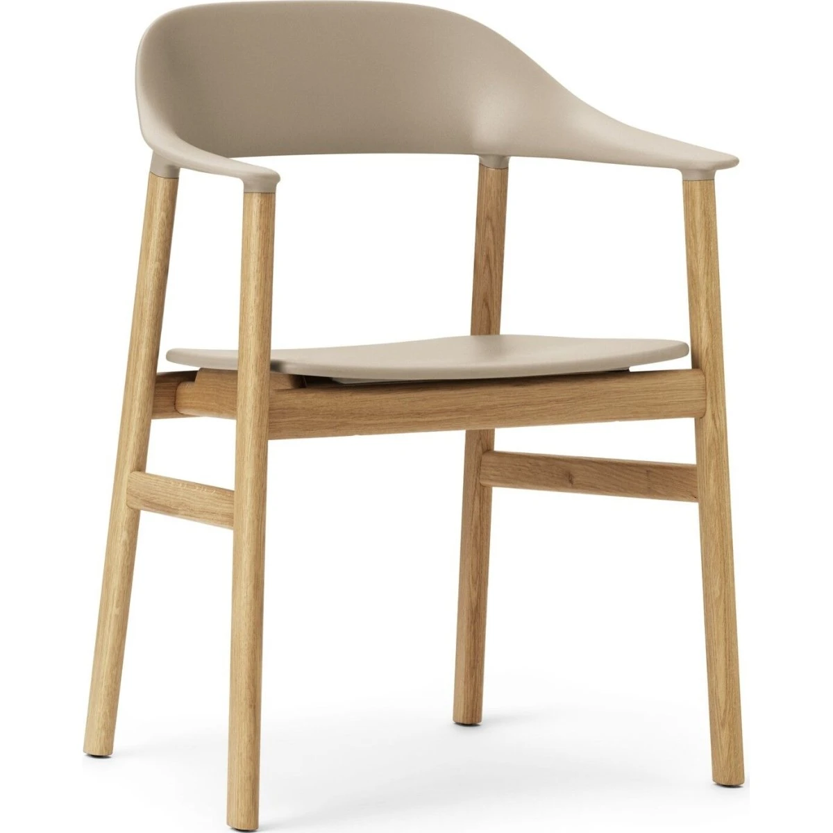 Normann Copenhagen Herit Spisebordsstol med Armlæn - Egetræ/Sand