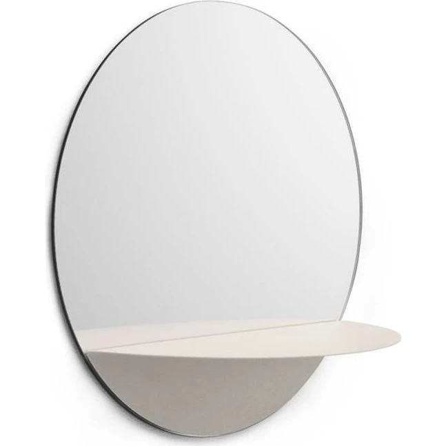 Normann Copenhagen Horizon Spejl Rundt - Hvid - Ø34 cm