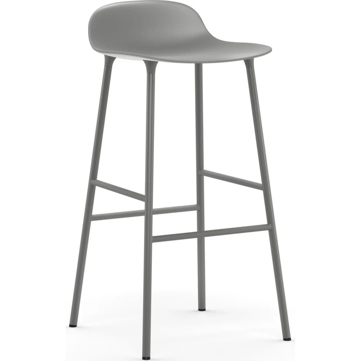 Normann Copenhagen Form Barstol 75 cm Grå/Stål