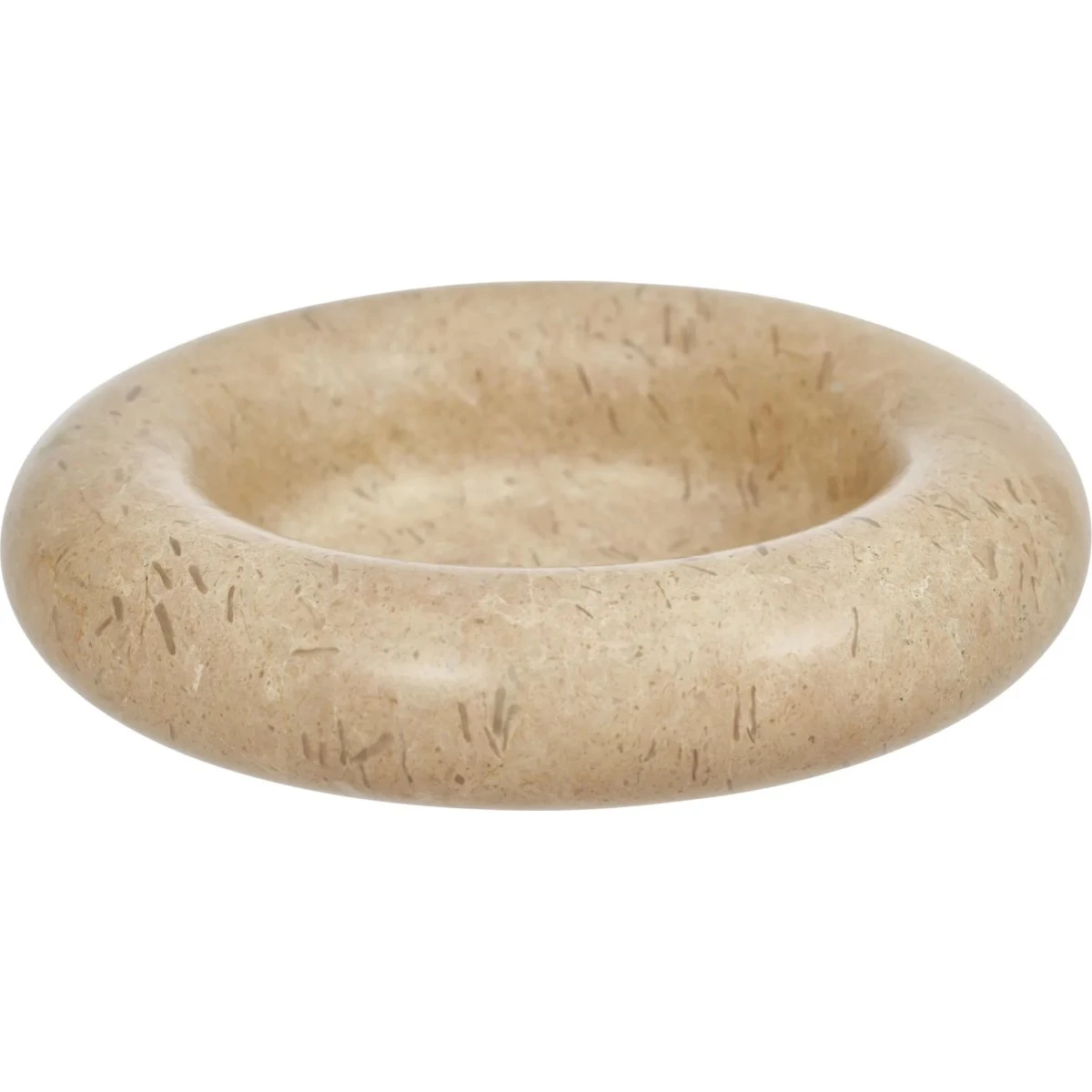 OYOY Savi lysestage i beige marmor - Large Ø13,8 cm