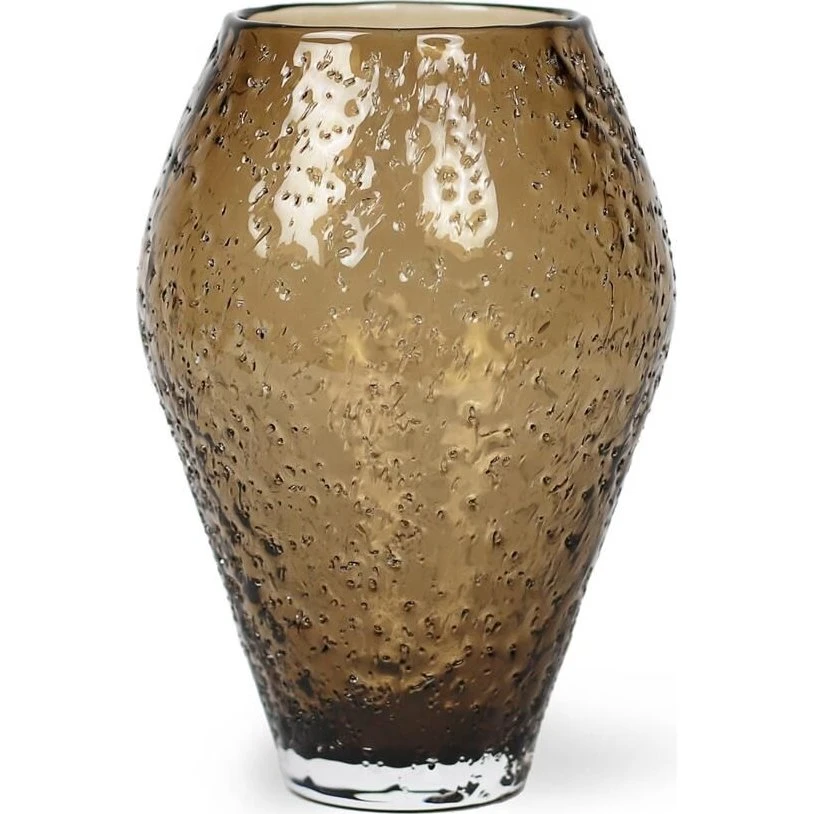 Ro Collections Crushed Glass Vase Lille Sepia Brown