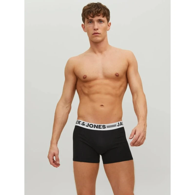 JACK & JONES Sense 3-pak sorte boksershorts i økologisk bomuld