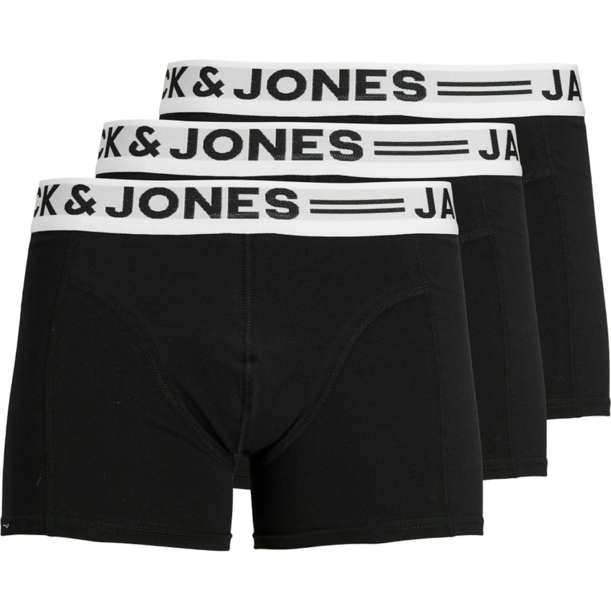 JACK & JONES Sense Boksershorts 3-pak - Lysegrå/Sort/Hvid - XL