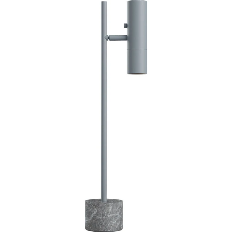 Sackit Expo bordlampe, grå med marmorbase