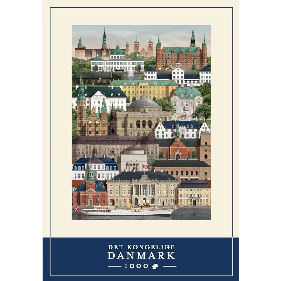 Det Kongelige Danmark Puslespil - 1000 brikker af Martin Schwartz