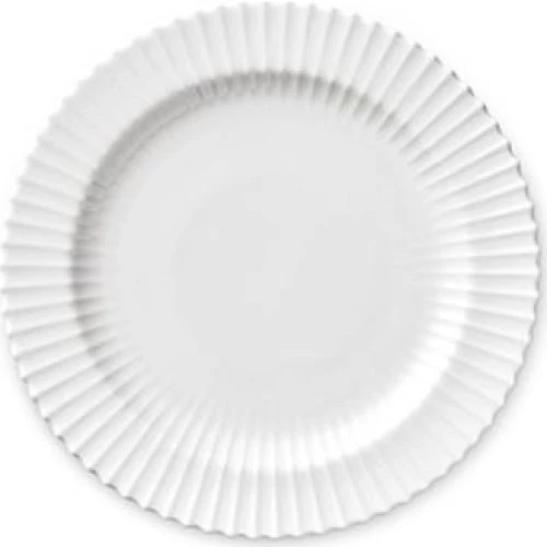 Lyngby Tallerken - Ø20cm - Hvid Porcelæn