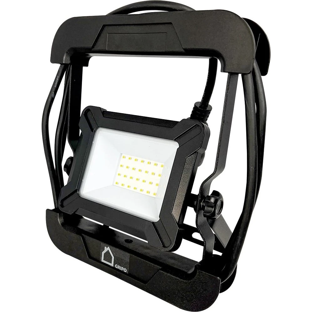GRIPO LED arbejdslampe 20W foldbar med Schuko-stik