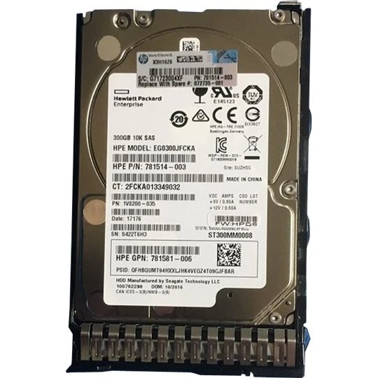 HPE Harddisk 300GB 2.5" SAS 12Gb/s 10000rpm Smart Carrier