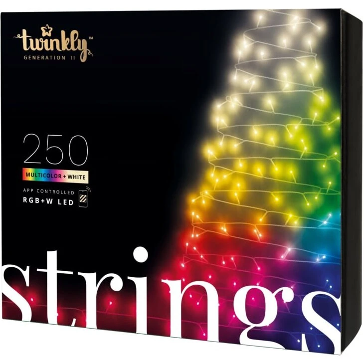Twinkly Strings 20 m 250 LED (RGB+W) - Farvet & Hvid