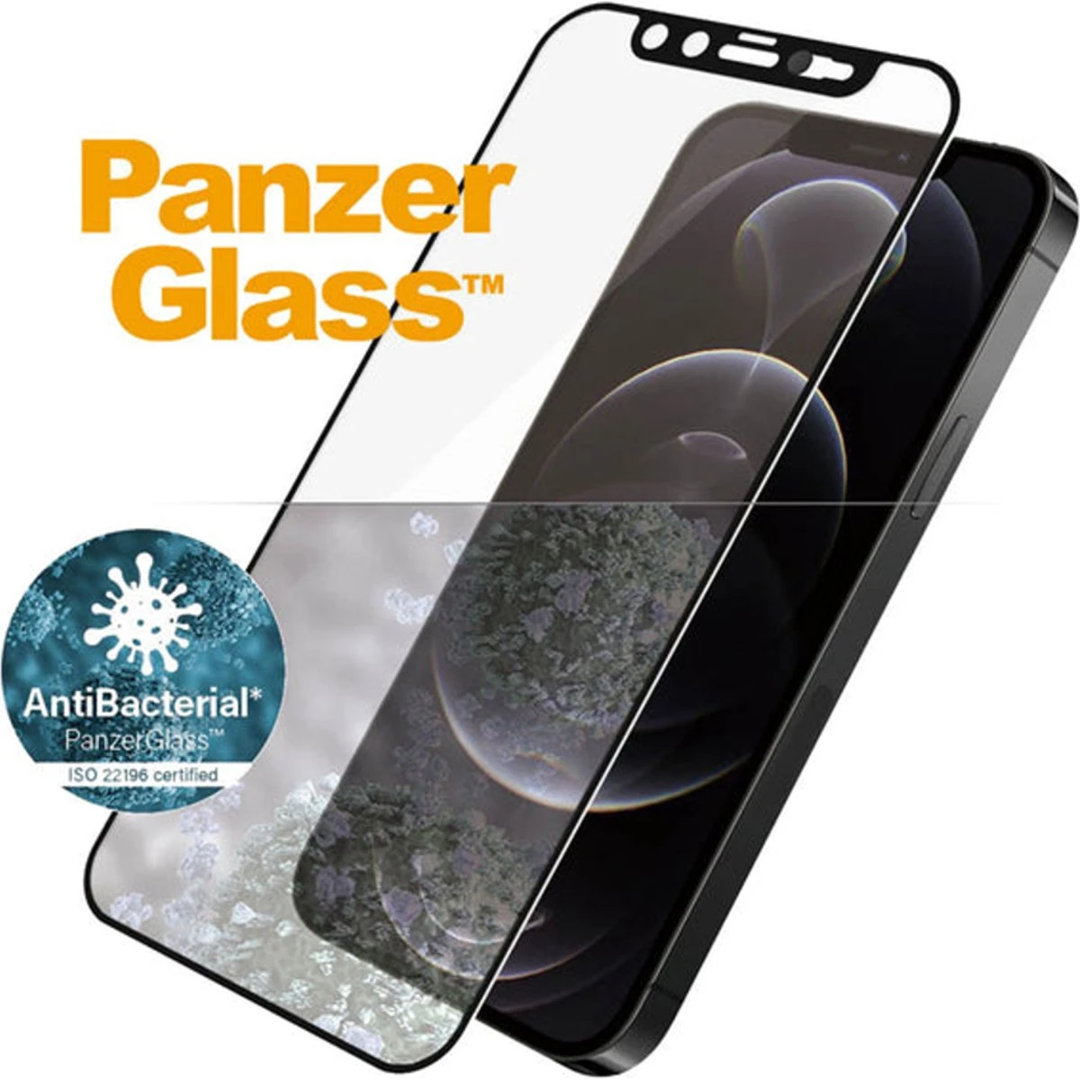 PanzerGlass CamSlider Skærmbeskyttelse til iPhone 12/12 Pro, Sort