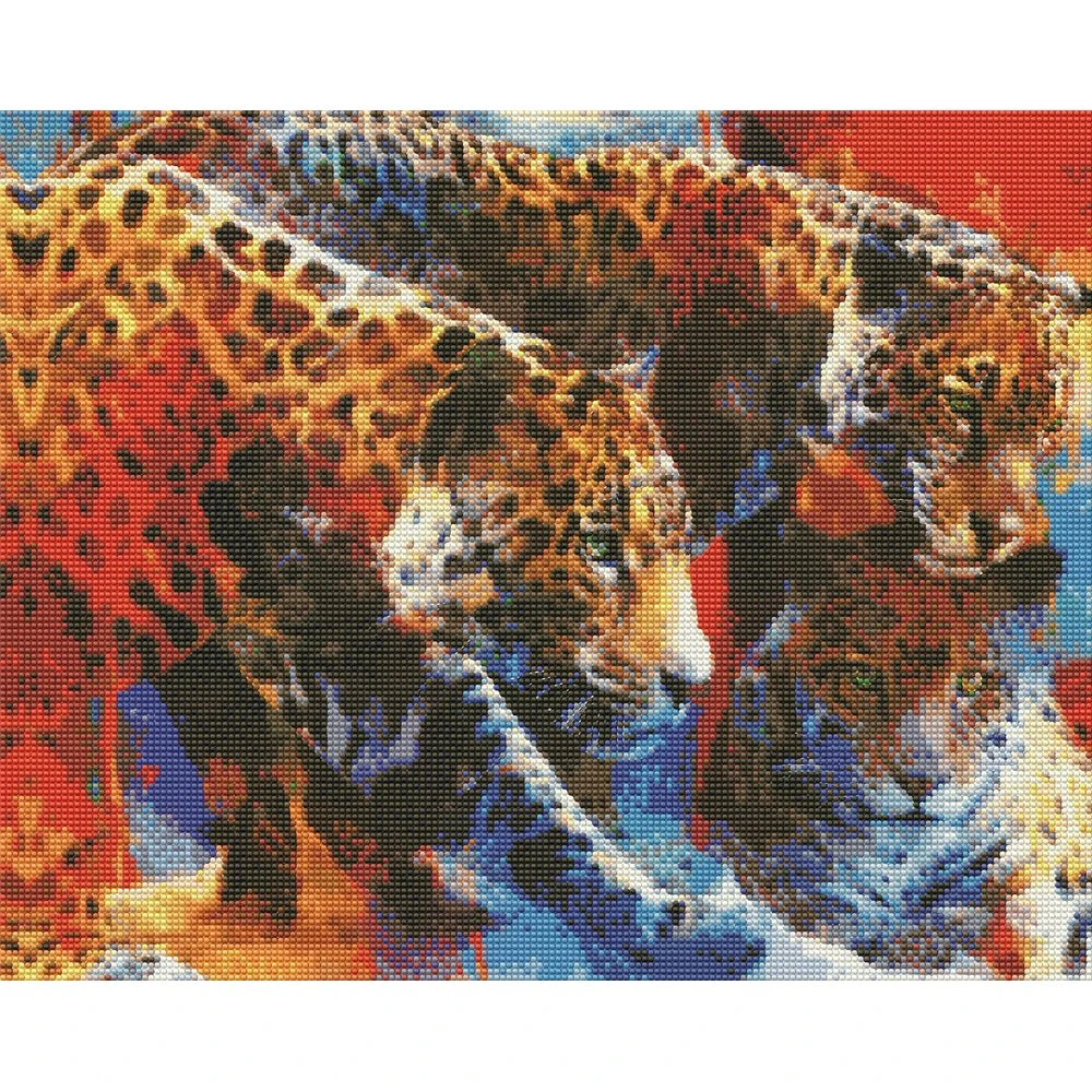 Diamond Art Leoparder 40x50cm