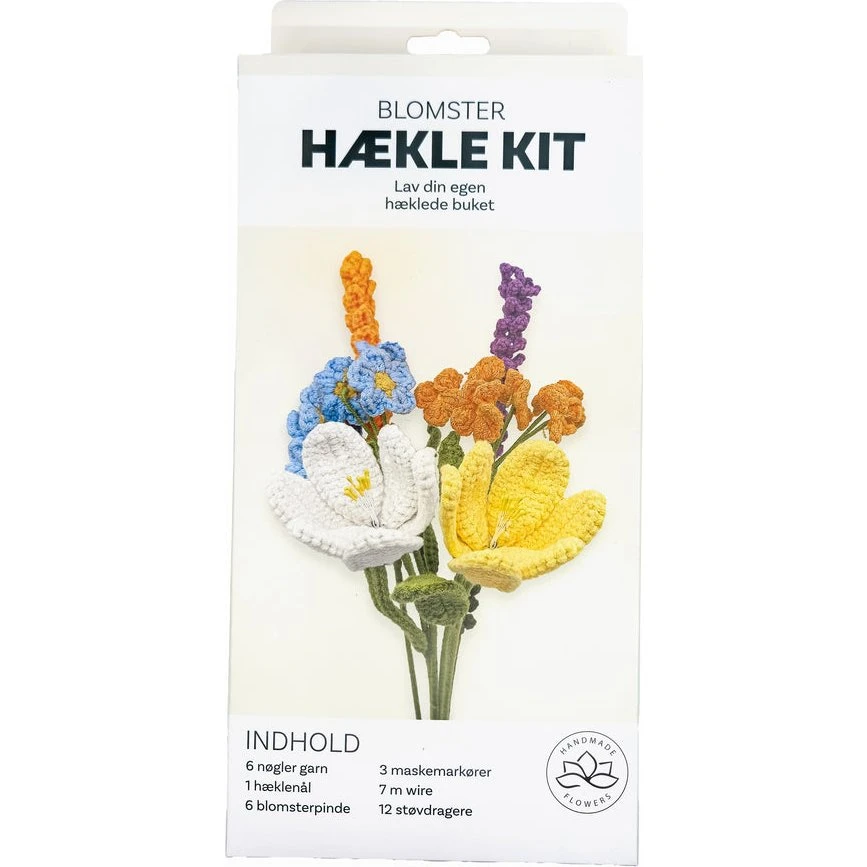 Hækle kit med 6 stk. klare farver i pastellook