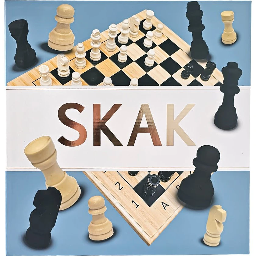 Skakspil i træ - Klassisk strategispil til 2 spillere