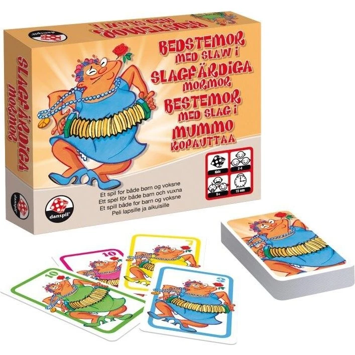 Bedstemor med slaw i - Sjovt kortspil til 2-4 spillere (5 år+)