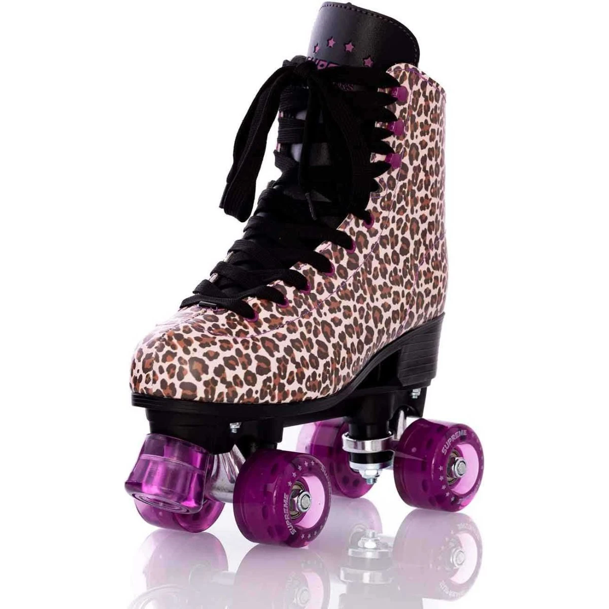 Supreme Del Rey Leopard Justerbare Rulleskøjter (Brun, 31-34)