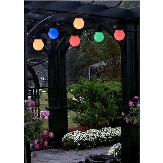 Veli Line partykæde udendørs 10 multifarvede LED-pærer (6 m)