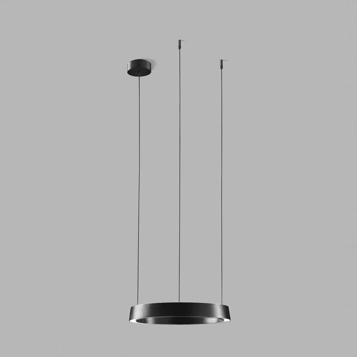 Light-Point Edge Round LED-hængelampe, Sort, Ø40cm
