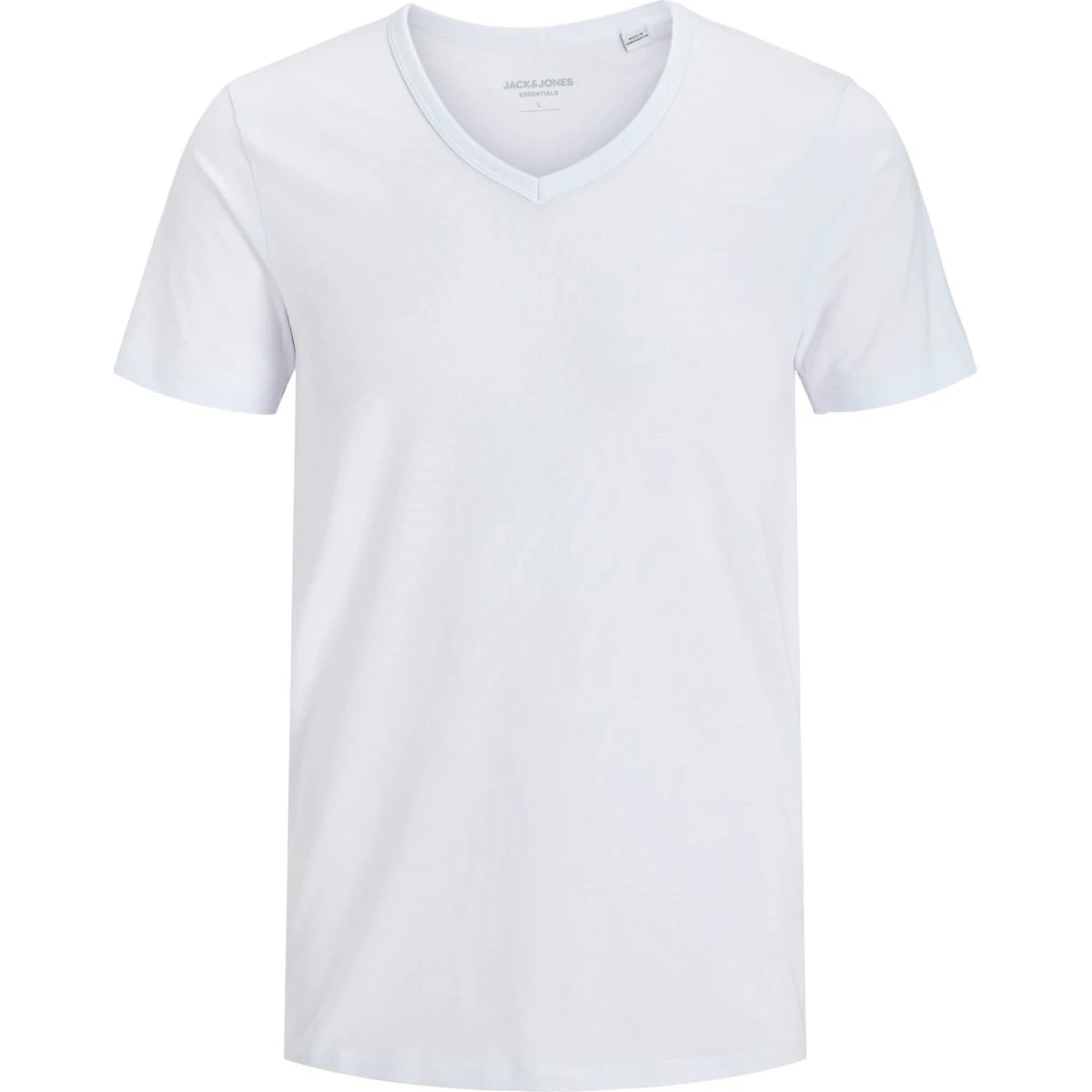 Jack & Jones V-hals T-shirt i hvid - Jersey
