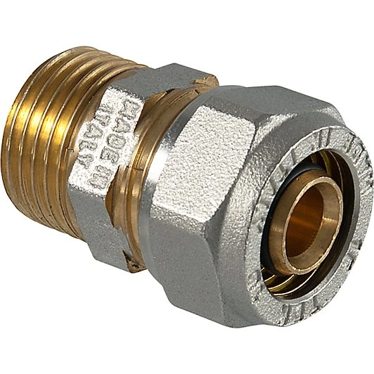 Nippelovergang 16 x 1/2" 16x2,0 mm Kompression ALU