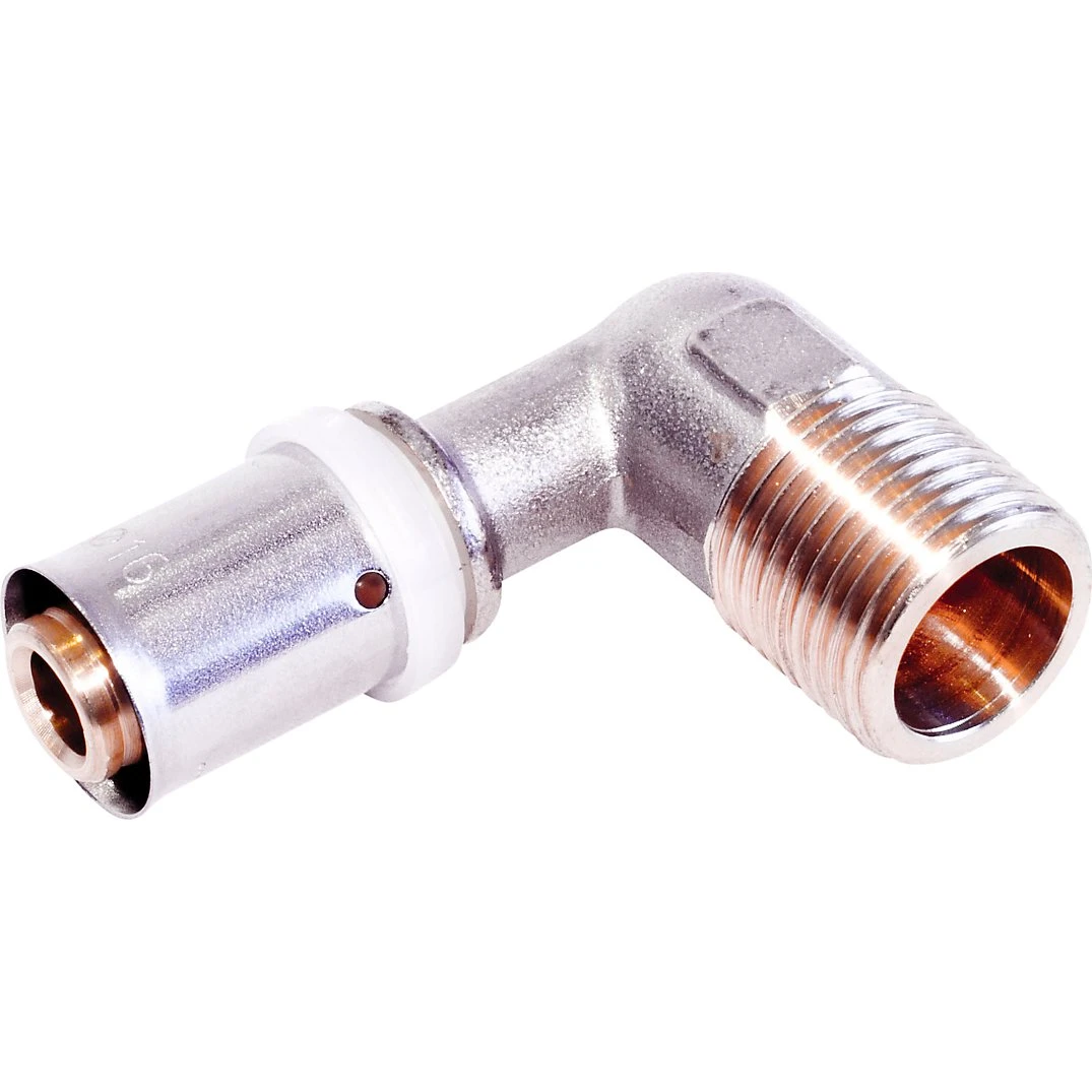 Alu Press Vinkel 1/2'' x 16 x 2,0 mm med nippel