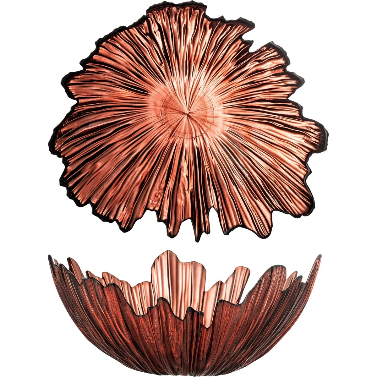 Bloomingville Aila Skål - Rød Glas - Ø31 cm