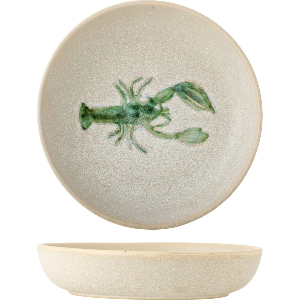 Creative Collection Hadden Skål, Grøn Stentøj, Ø29 x H6,5 cm