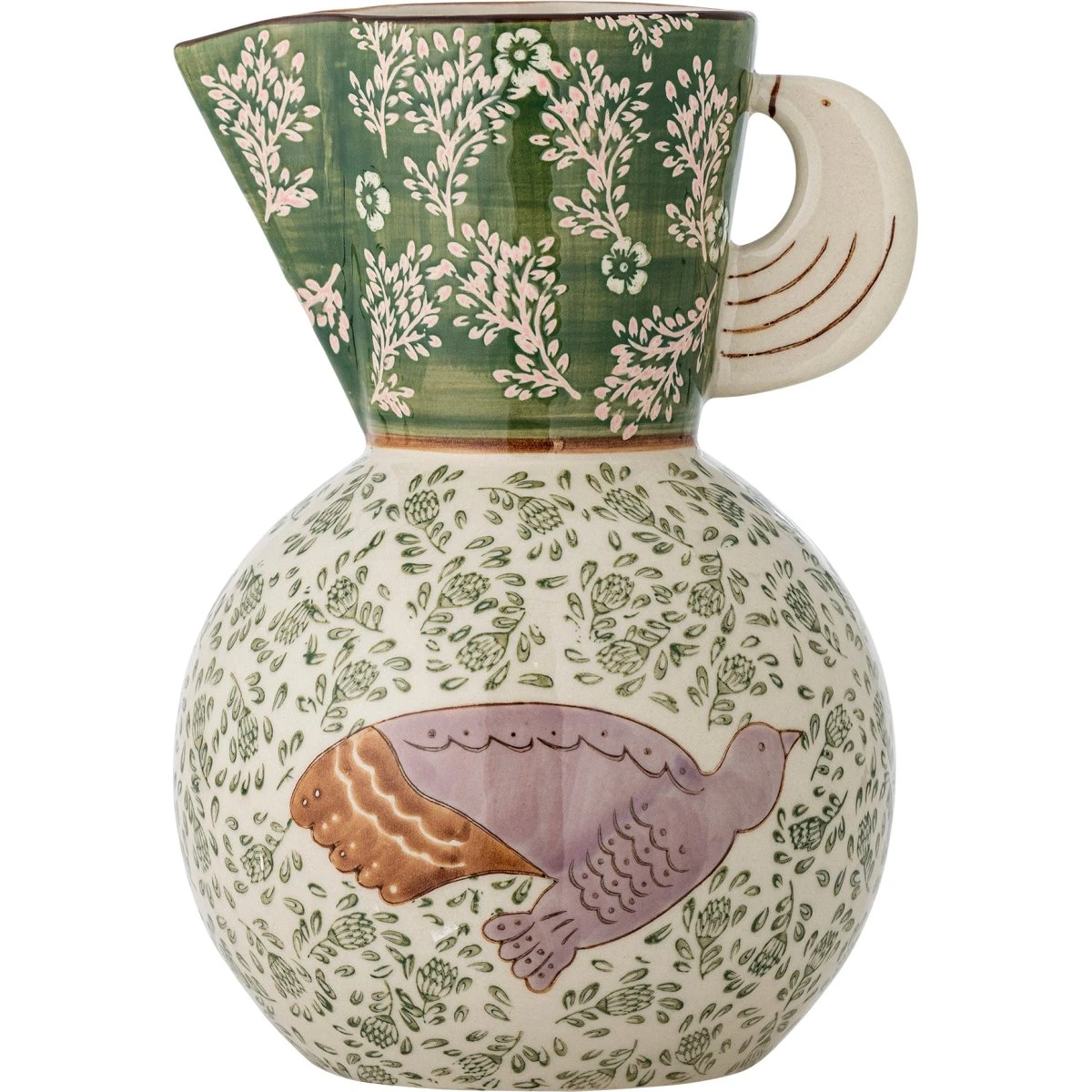 Bloomingville Hezha Kande - Grøn Stentøj - Ø14,5 x H21 cm