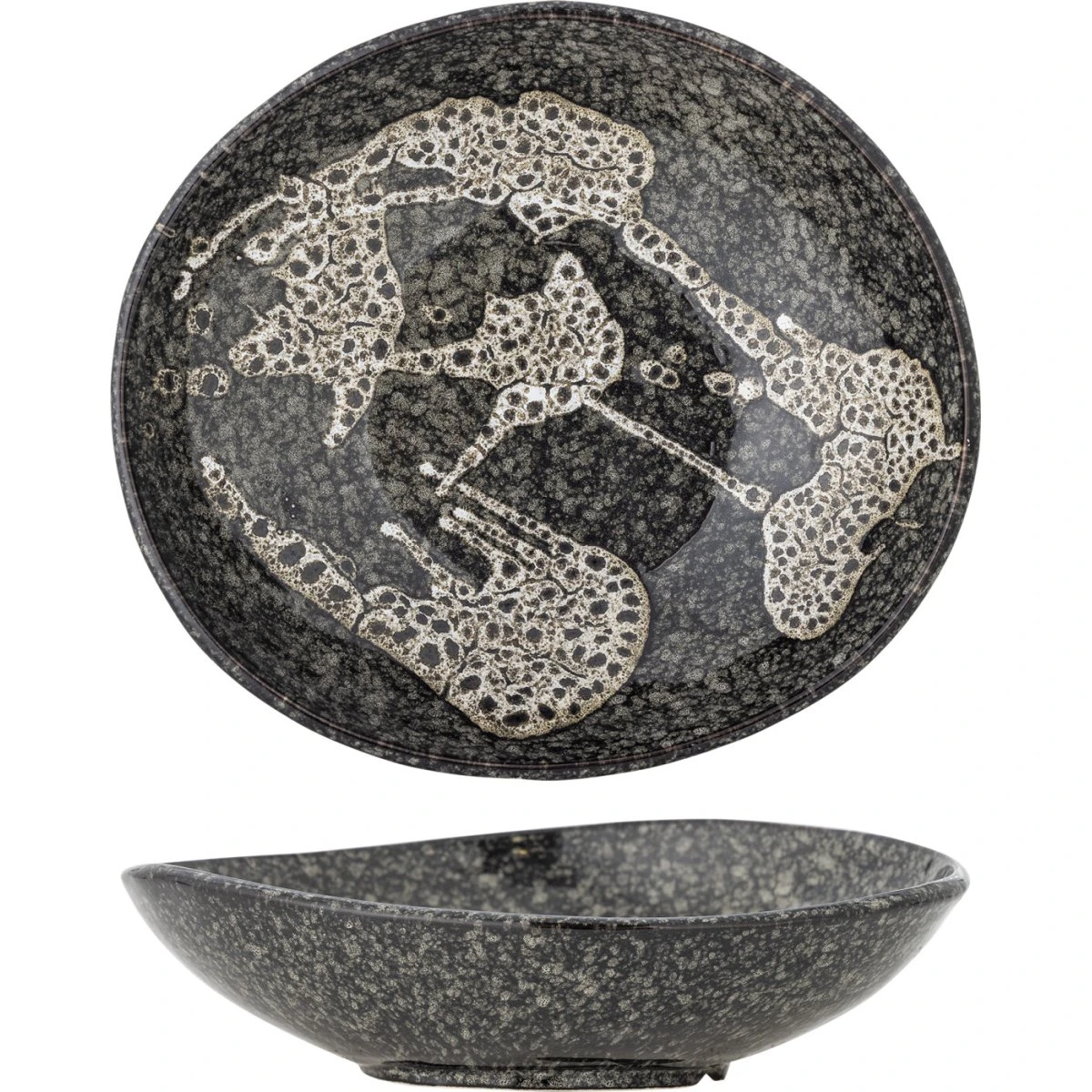 Creative Collection Sway Skål i Stentøj - Grå - 24 cm