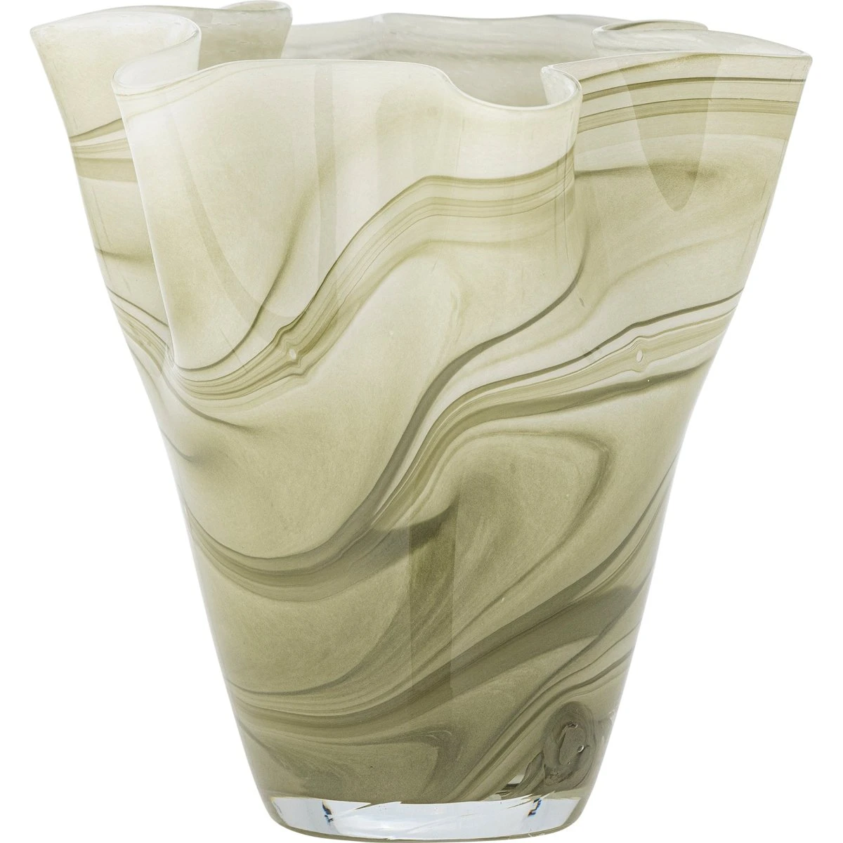 Creative Collection Toryn Vase - Grøn Glas - Ø23 x H24 cm