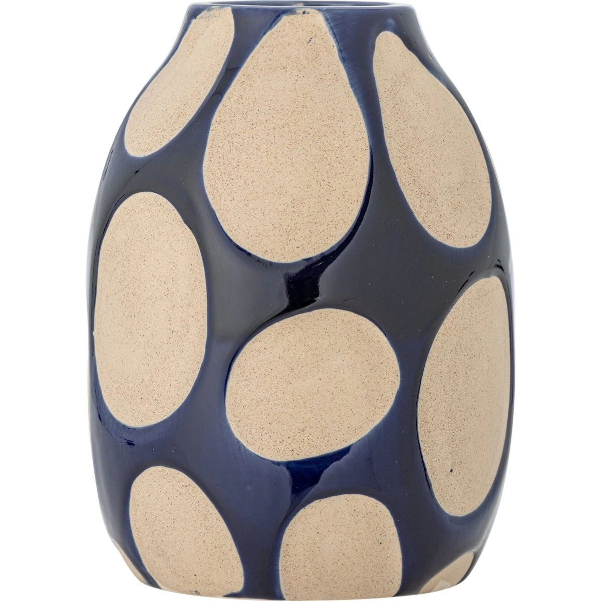 Bloomingville Bashir Vase - Blå Stentøj - 14,5x20 cm