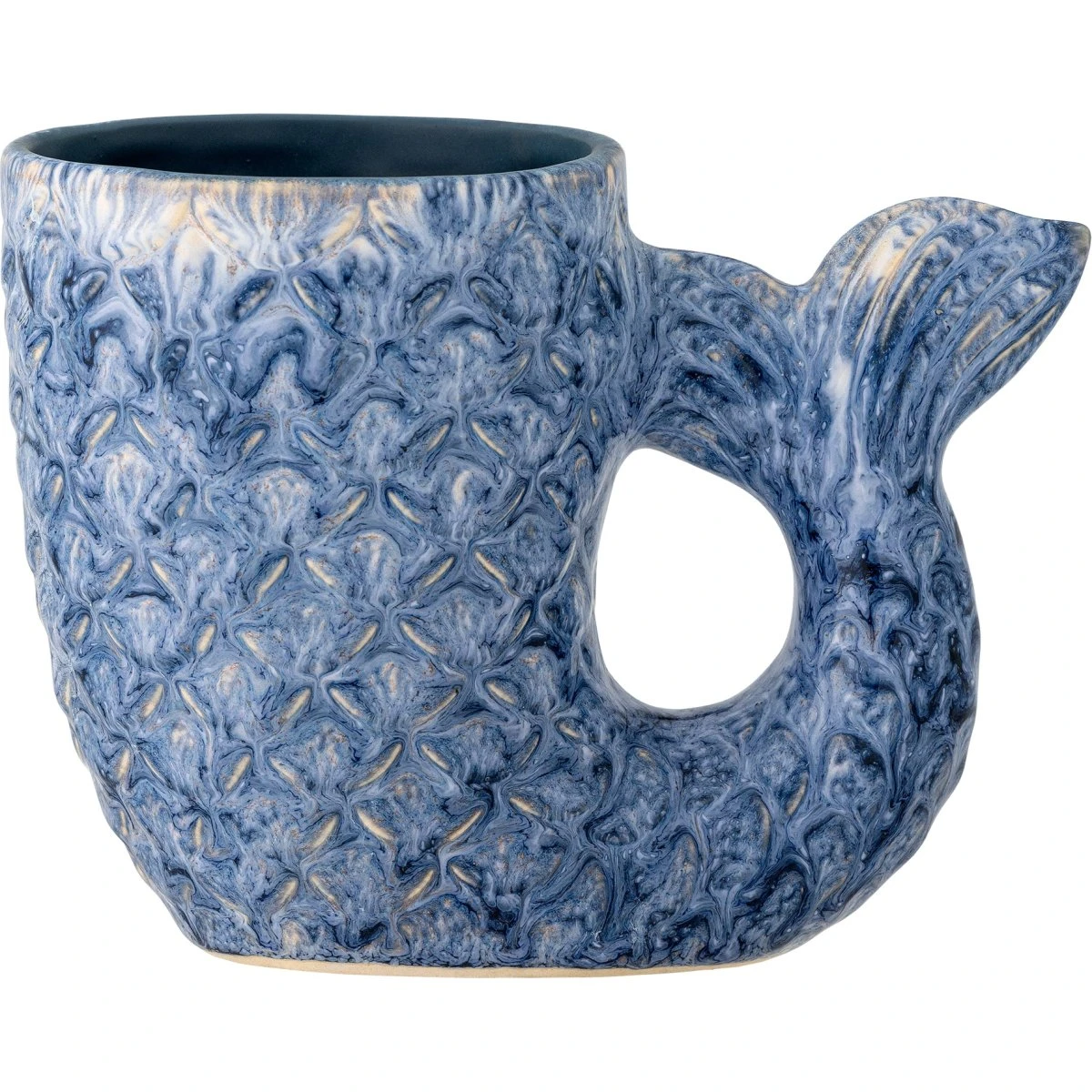 Creative Collection Ariella Vase - Blå Stentøj - 15 x 12 cm