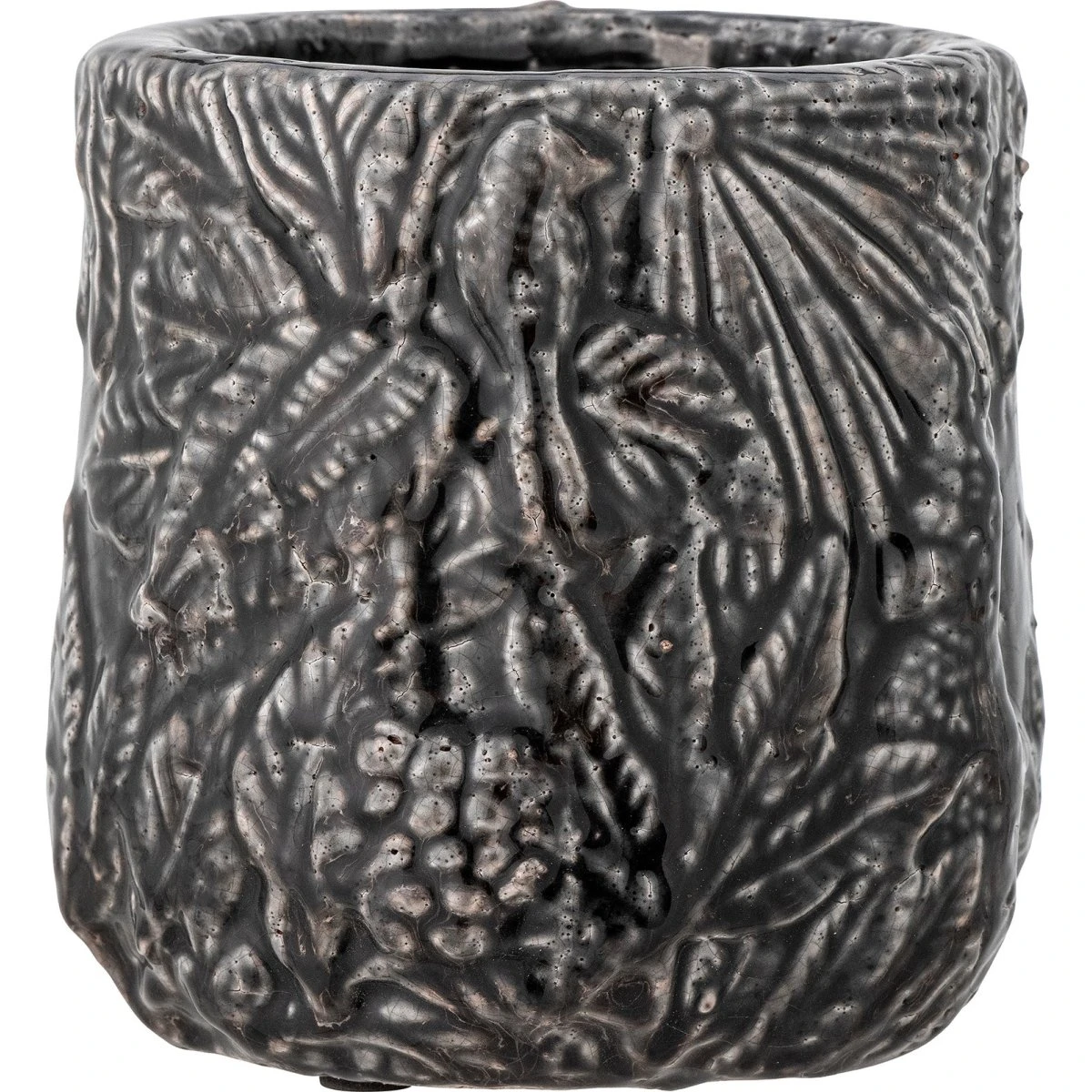 Creative Collection Nikou Deko Urtepotte - Sort Terrakotta Ø18 x H17 cm