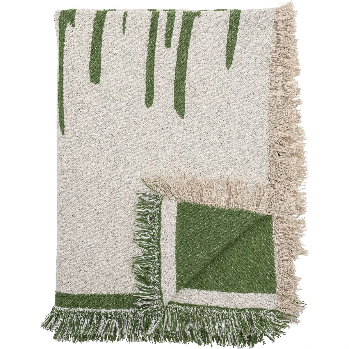 Bloomingville Haxby Plaid - Grøn, 130x160 cm