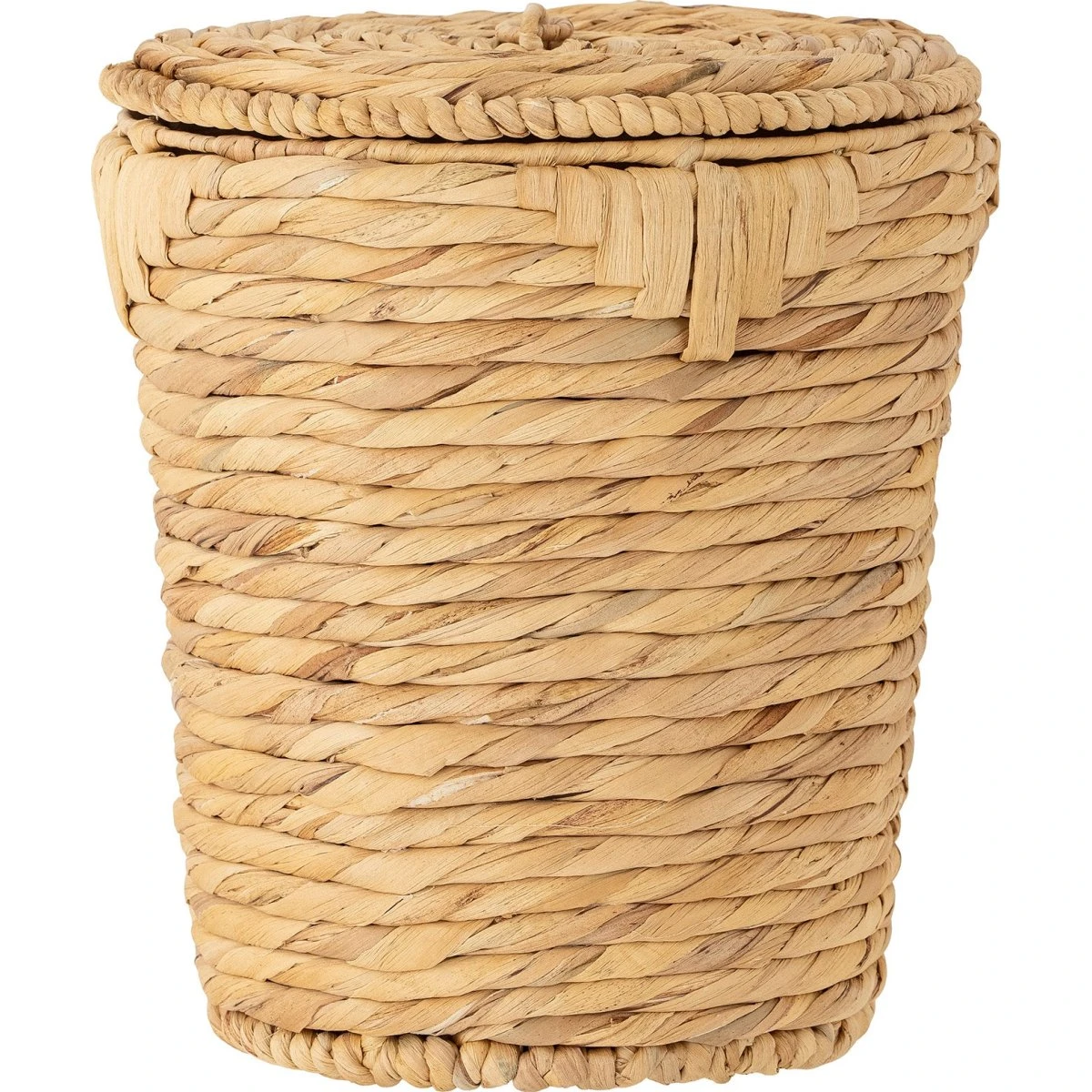 Bloomingville Peri Kurv m/låg, Vandhyacint, Natur, Ø26 x H28 cm