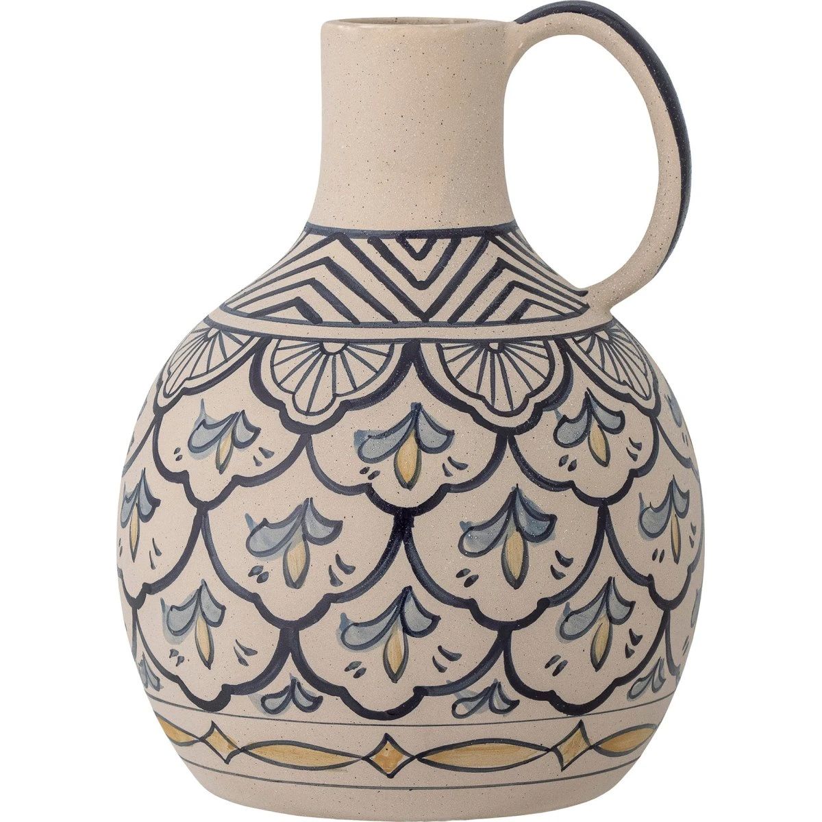 Bloomingville Nadya Vase - Blå Stentøj - Ø20 x H27 cm