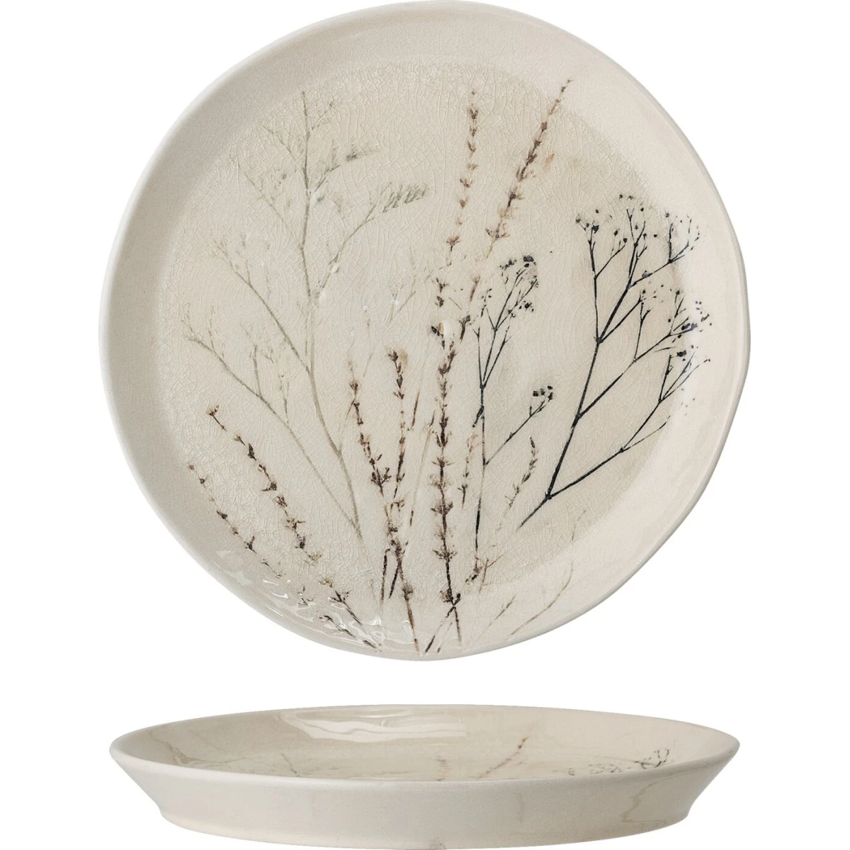 Bloomingville Bea Tallerken - Natur - Stentøj - 27,5 cm