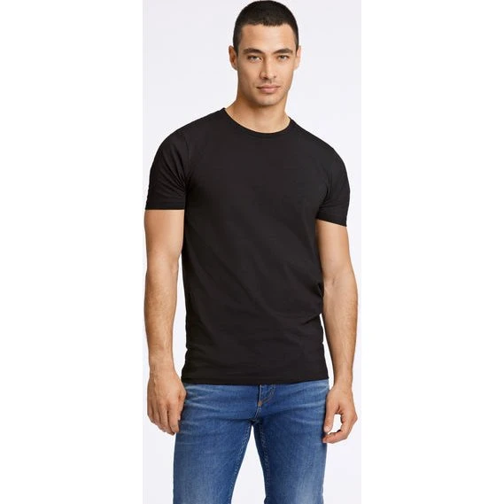 Lindbergh Mens Stretch Crew Neck Tee S/S - Sort