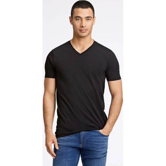 Lindbergh Mens Stretch V-neck Tee S/S - Hvid