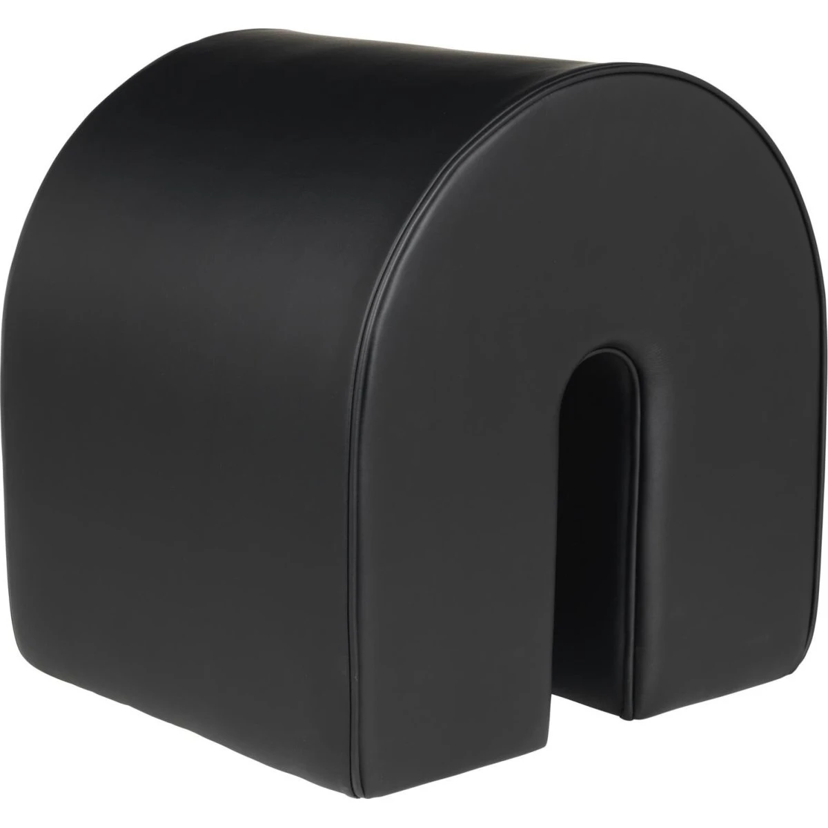 Kristina Dam Studio Curved Puf i sort læder