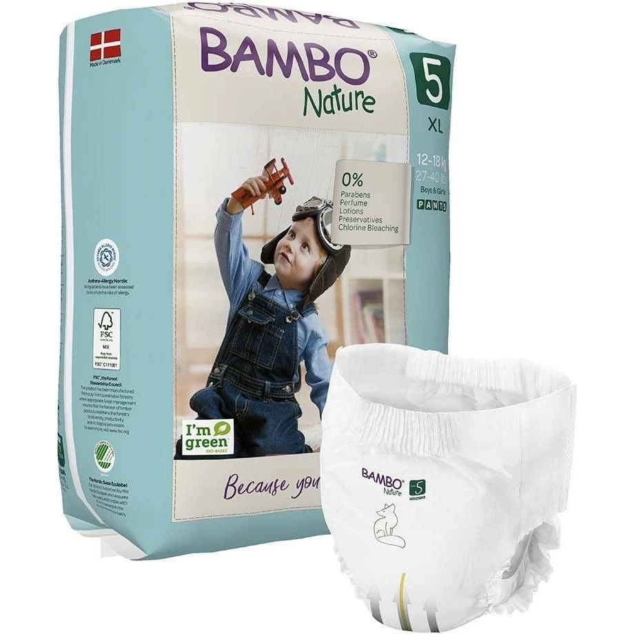 Bambo Natura Ble Trusser Str 5 (12-18 kg) - 38 stk.