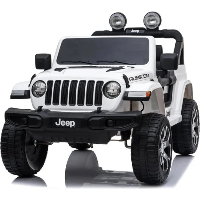 Jeep Wrangler Rubicon hvid elbil med 4x12V motor