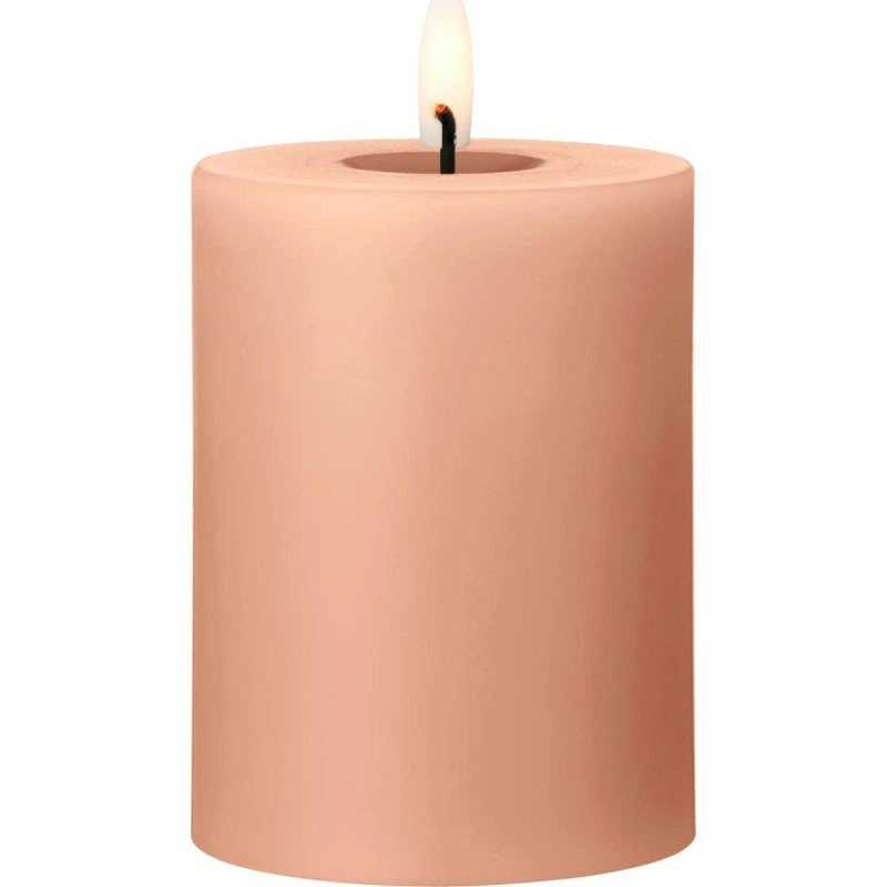 Ester & Erik LED bloklys, Rosy Caramel, 10 cm