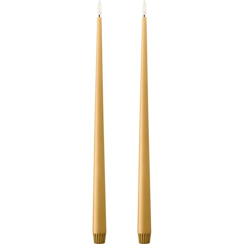 Ester & Erik LED kronelys 40 cm, Karry Gul, 2-pak