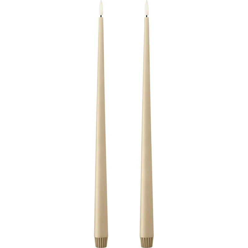 Ester & Erik LED kronelys, 40 cm, Sand, 2-pak