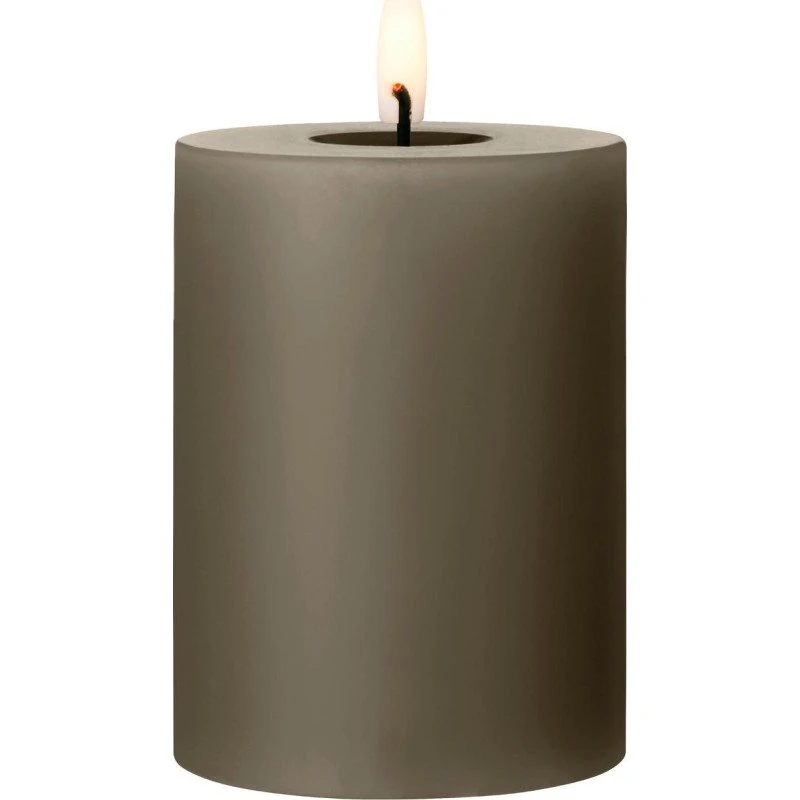 Ester & Erik LED bloklys Caviar, brun, 10 cm