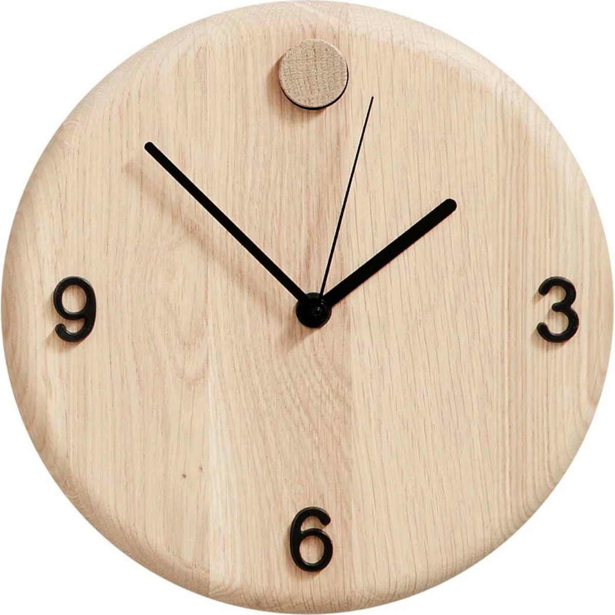Andersen Wood Time vægure i massivt egetræ, Ø22 cm